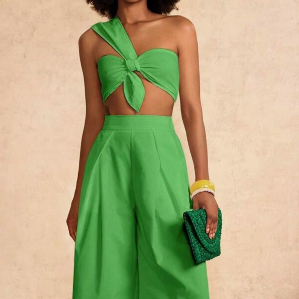 Brand New ZIVAH Wide Leg 2 Piece Trouser Set for Shein - Size Medium - Picture 1 of 8